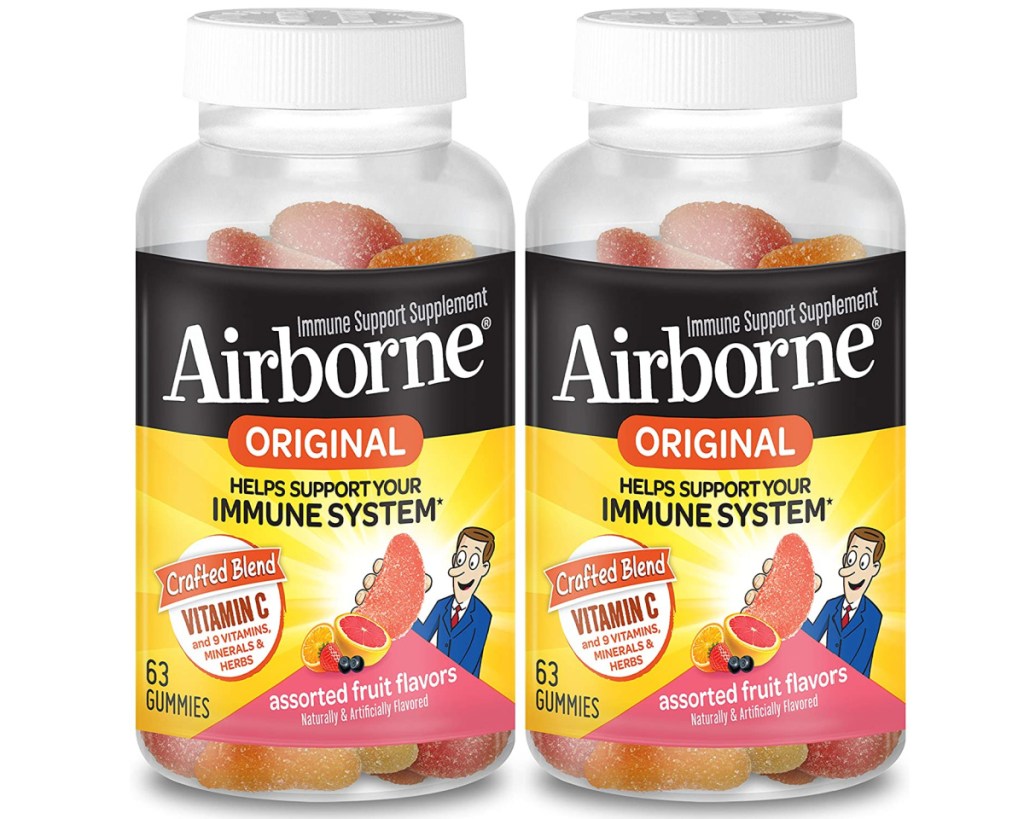 2 bottles of airborne adult gummies