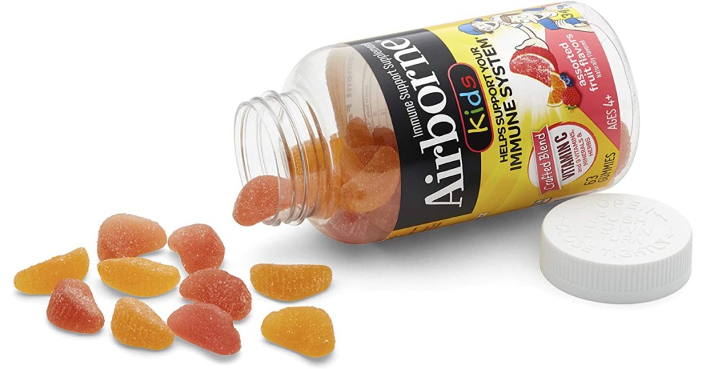 airborne kids gummies out of bottle tipped over