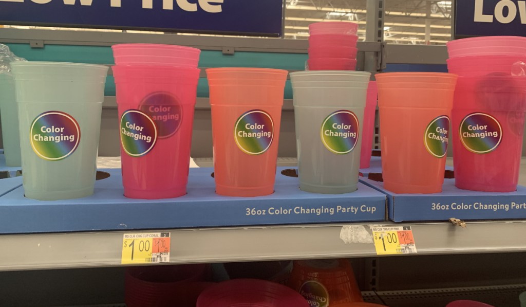 color changing cups in store at walmart