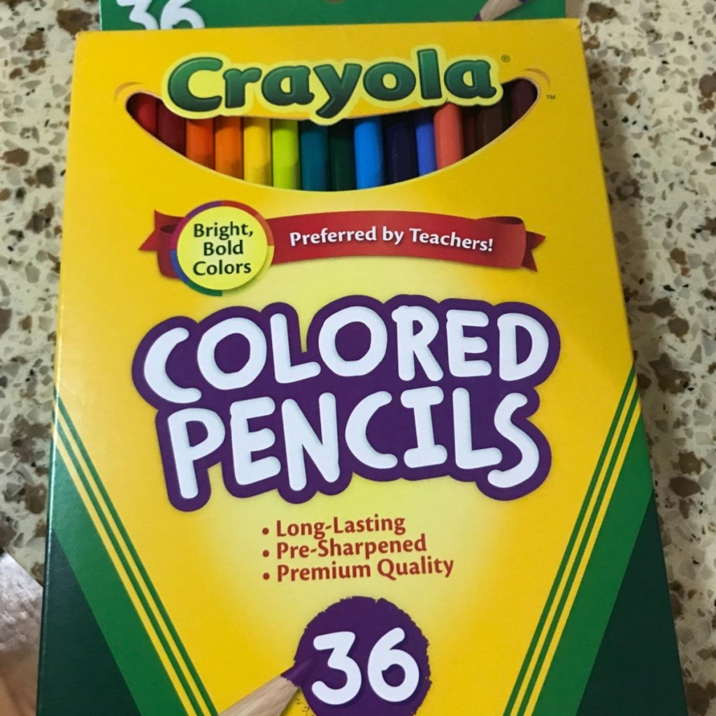 box of 36 colored pencils