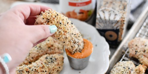 Only 4 Ingredients Needed for These Everything Bagel Seasoned Chicken Tenders!