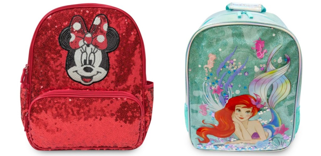 minnie and ariel backpacks