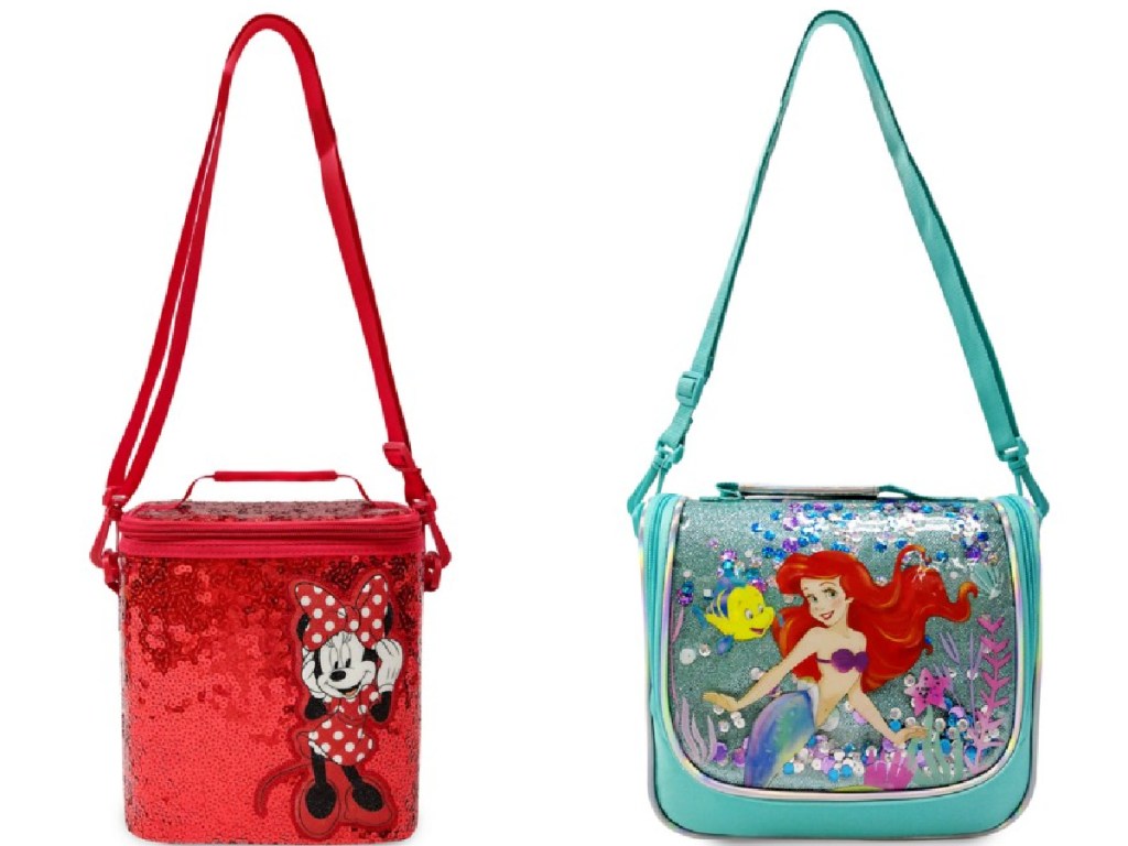 Minnie Mouse and Ariel lunch boxes