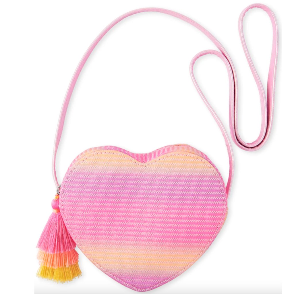 girls heart purse