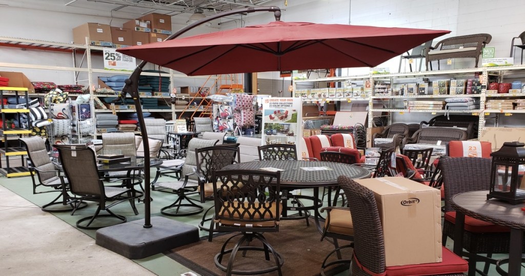 patio furniture at Home Depot store