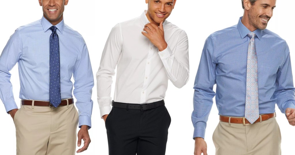 men wearing dress shirts from kohl's