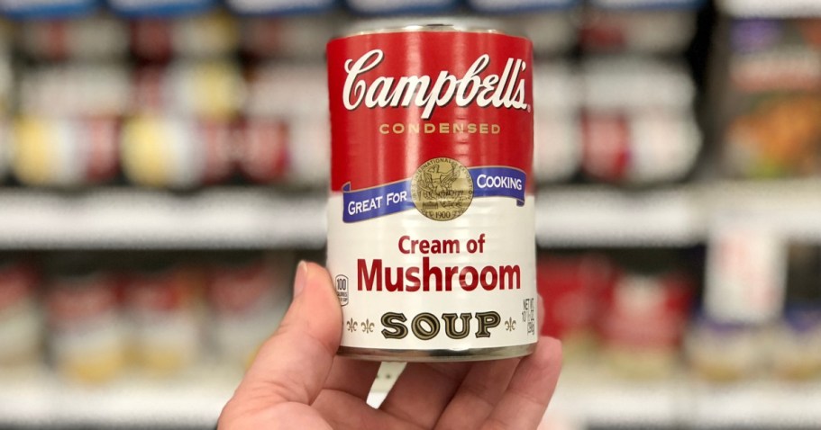 Campbell’s Cream of Mushroom Soup 12-Pack Only $7.37 on Amazon – Just 61¢ Per Can!