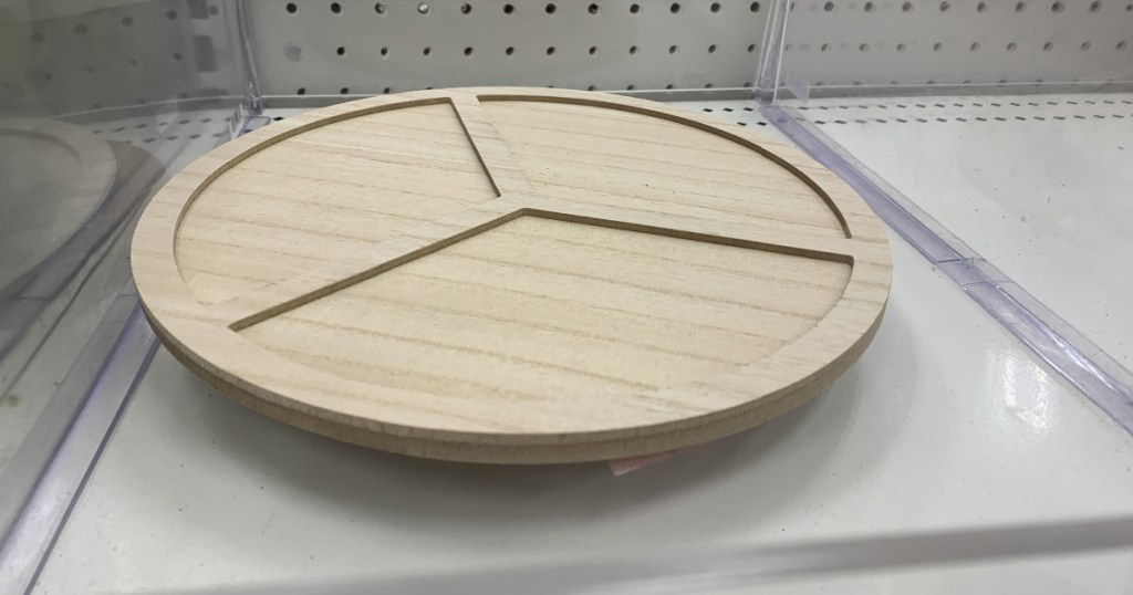 natural wooden lazy susan in store at target