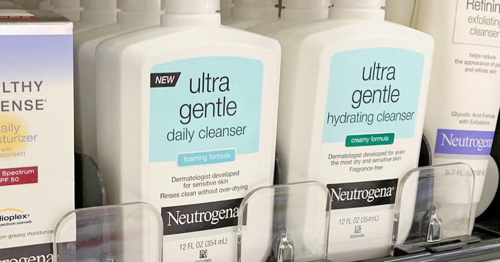 face cleanser on store shelf