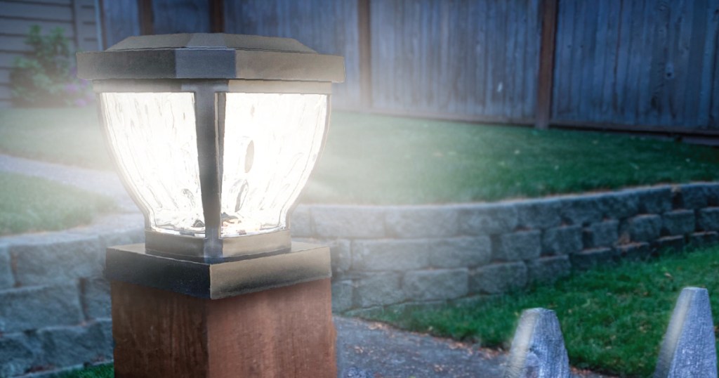 outdoor lantern in dark