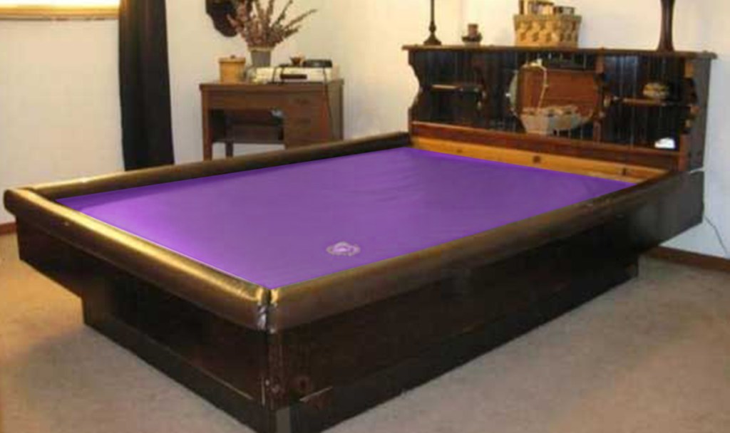 purple waterbed