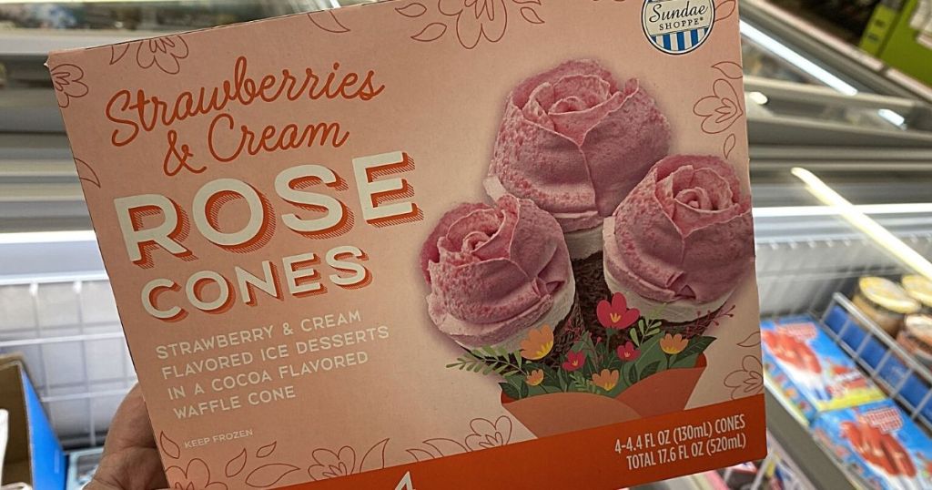 Strawberries & Cream Rose Cones