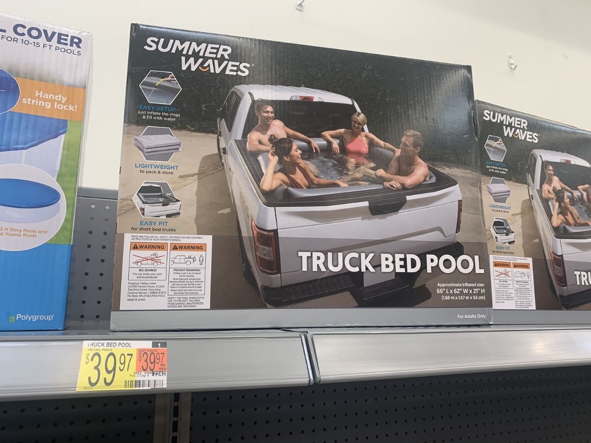Summer Waves Truck Bed Pool on store shelf