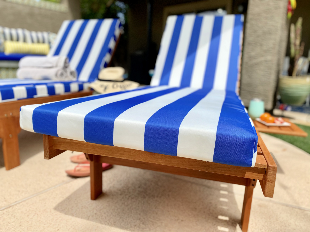 two chaise lounge chairs by the pool from HomeThreads