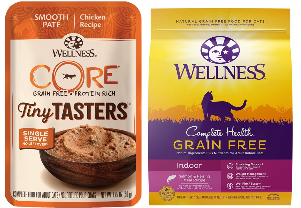two bags of wellness core treats