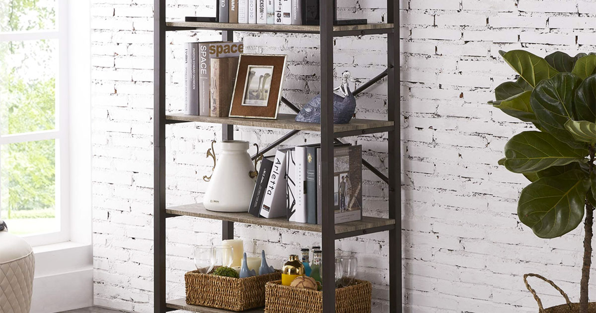 5-Tier Industrial Bookshelf Only $109.99 Shipped (Regularly $220)