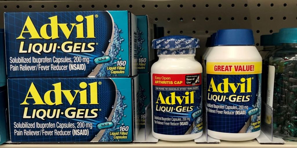 Advil Liqui-Gels on a shelf at a store