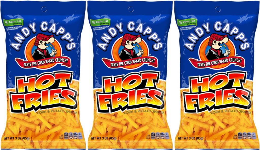 3 bags of Andy Capp's Hot Fries