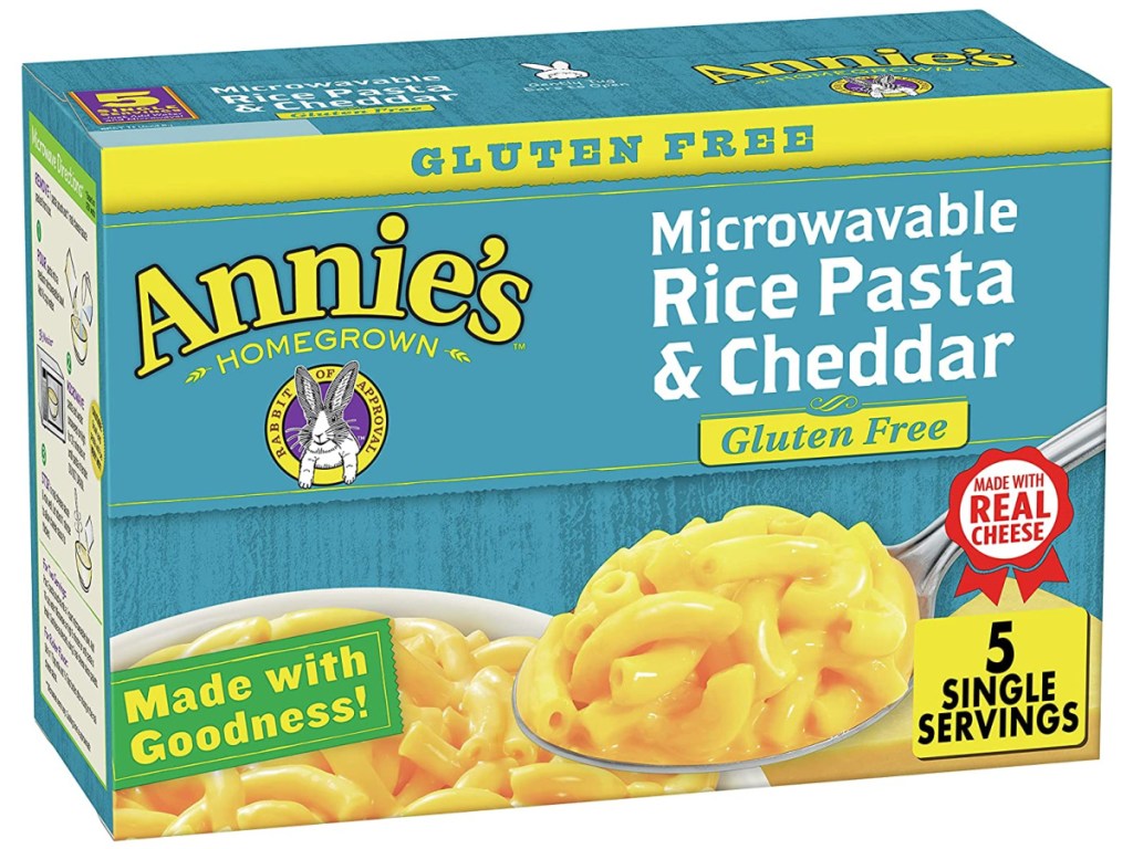 Annie's Gluten Free Rice Pasta & Cheddar Macaroni & Cheese, 10.7 oz 5-Pack