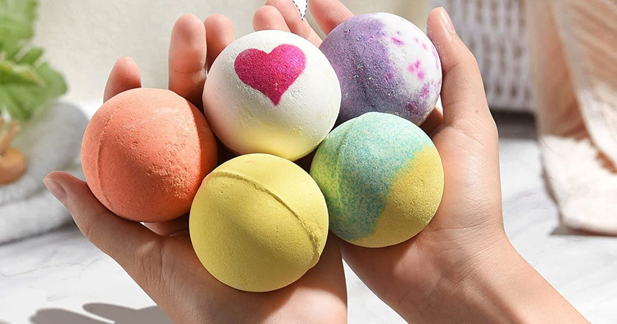 Bath Bomb 12-Piece Gift Set Only $13 on Amazon | Handmade w/ Organic ...