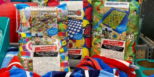 Backpack Beach Towel Game Sets Only $14.97 at Walmart | Candy Land, Connect 4, Clue & More