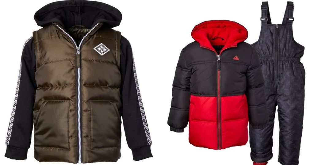 puffer jackets and snow pants