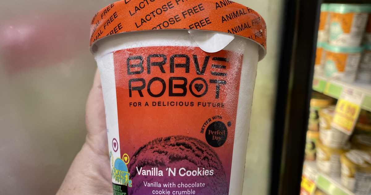 brave robot ice cream stock