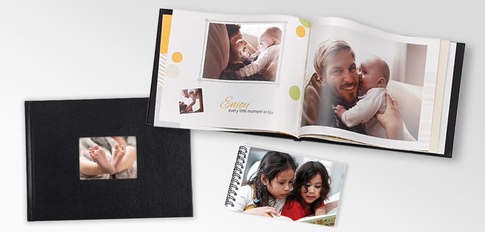 group of photo books