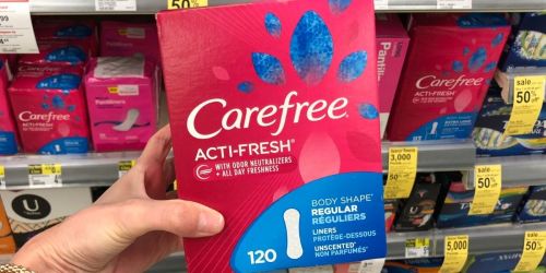 Carefree 120-Count Liners Only $1.69 Each on Walgreens.com (Regularly $5.59)