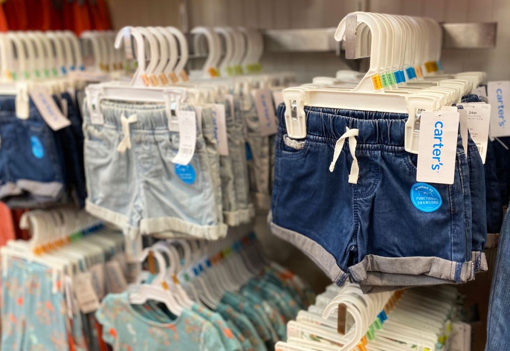 toddler girls shorts on display at store
