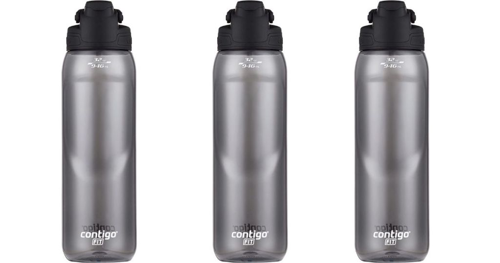 three water bottles