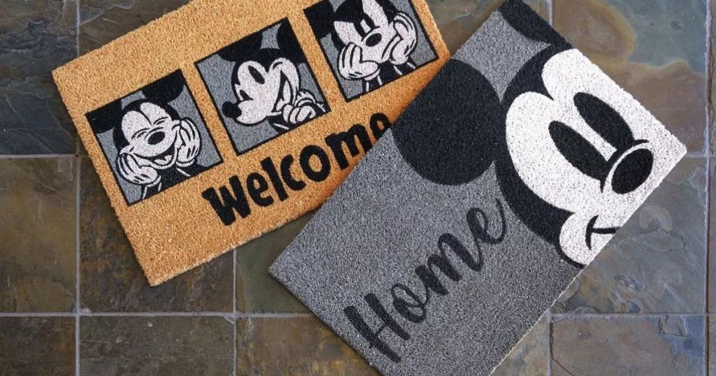 two Disney doormats