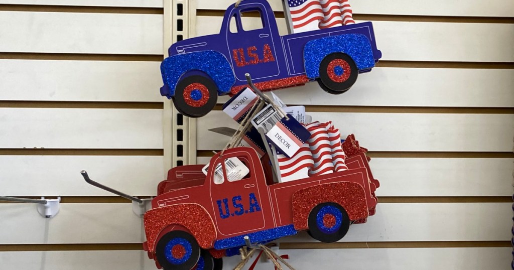 Dollar Tree Patriotic Trucks