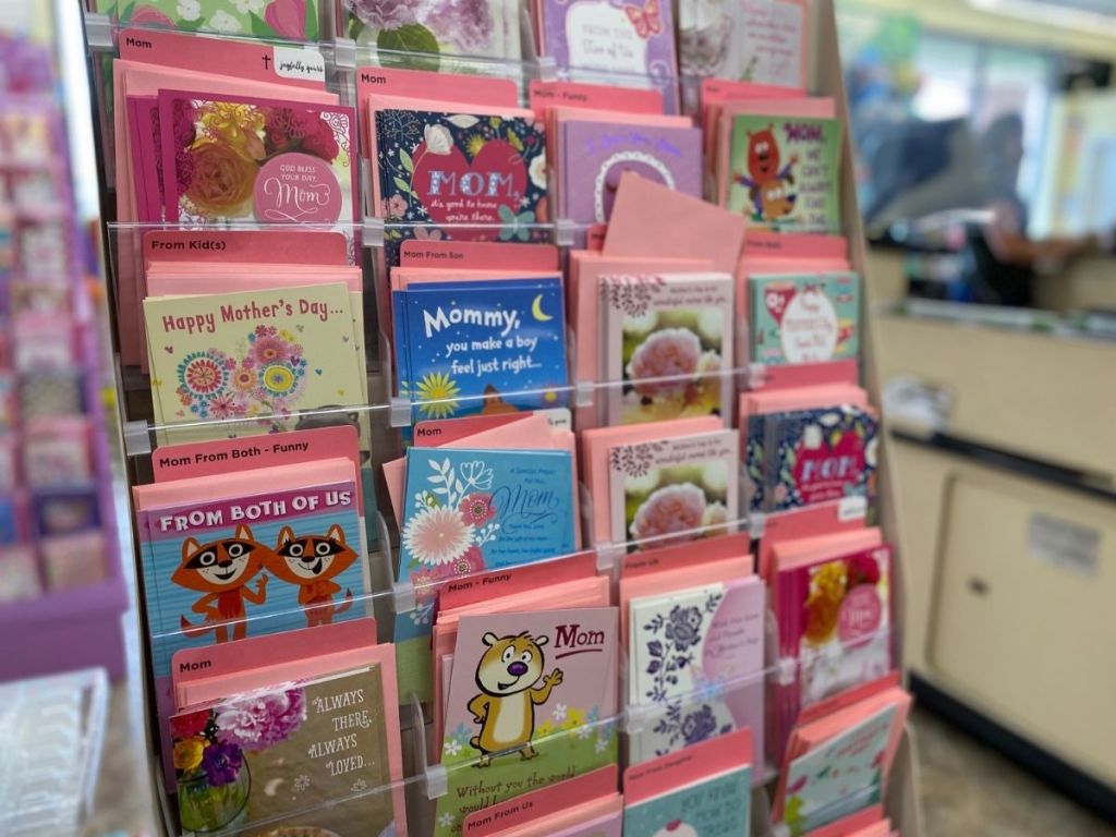 Mom greeting cards in store