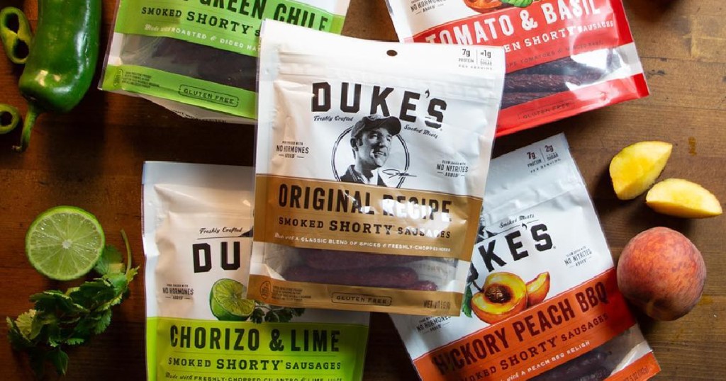 small bag of Duke's shorty sausages