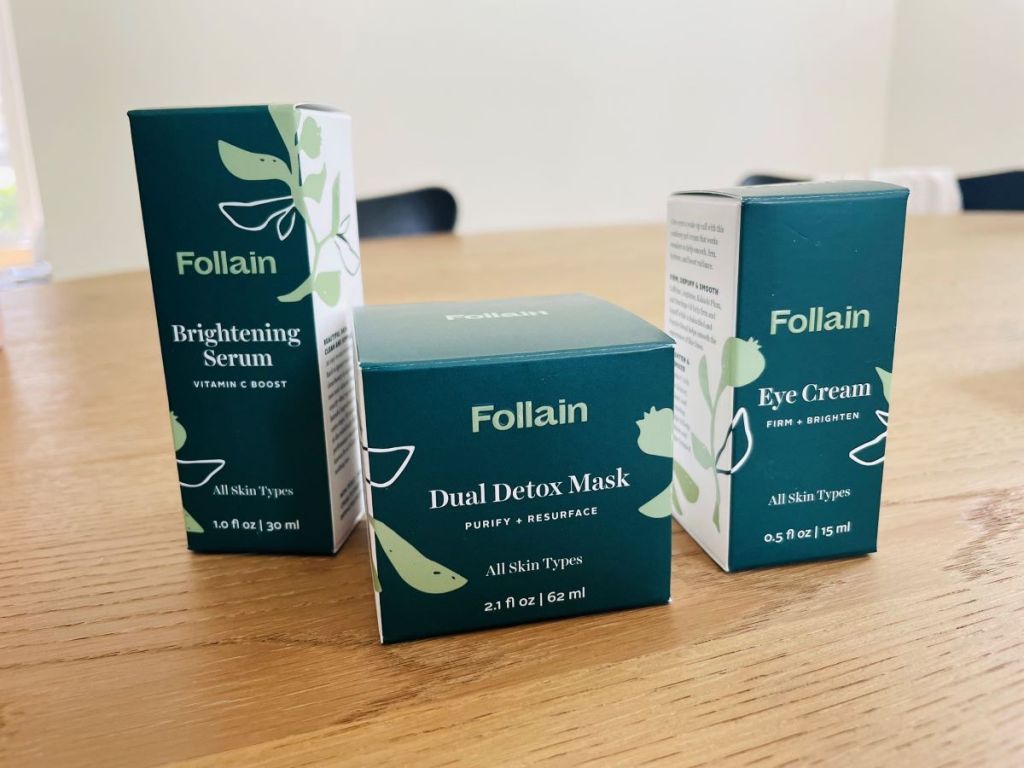 three Follain products