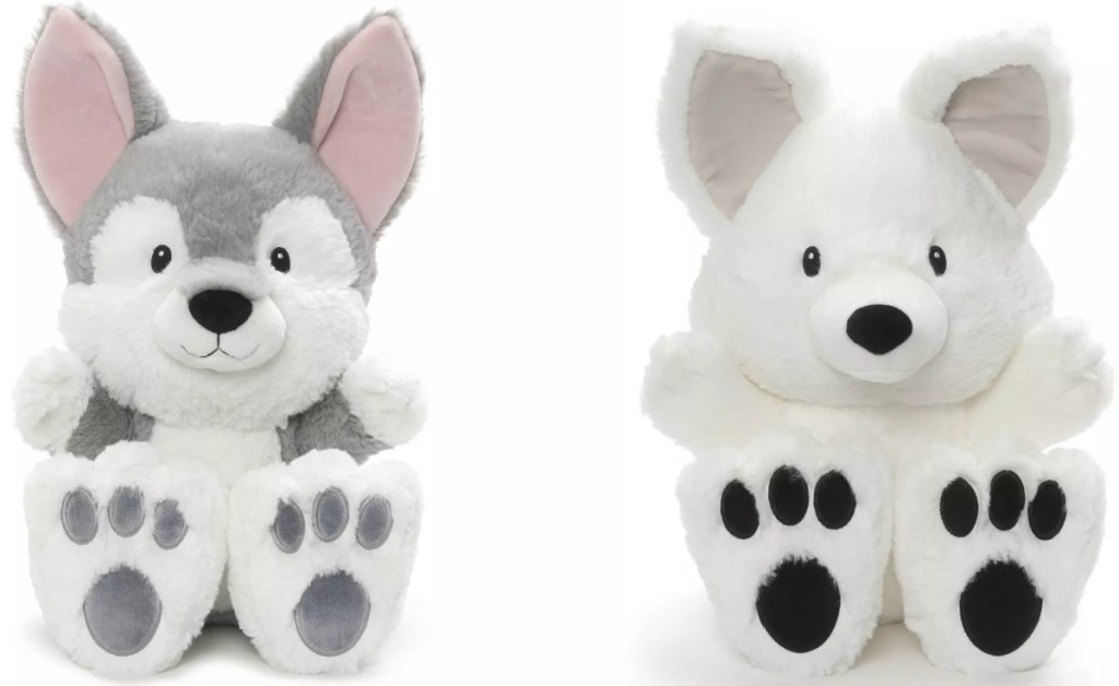 small plush wolf toys with big feet