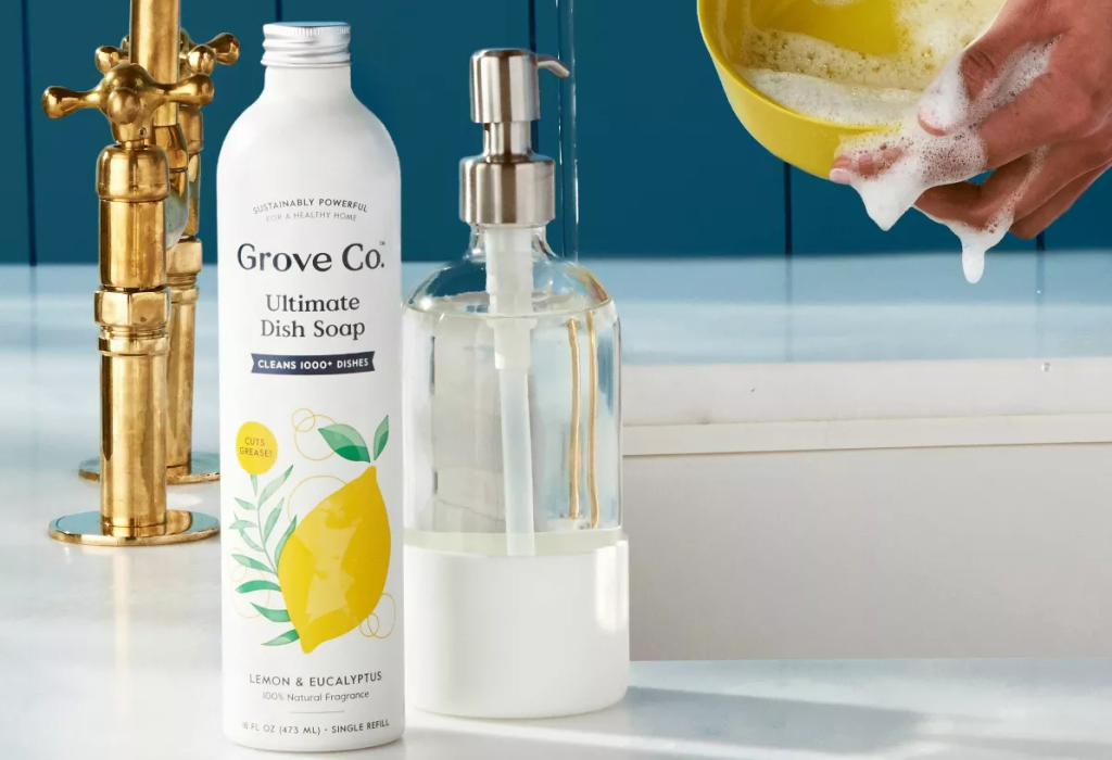 Grove Co. Reusable Cleaning Glass Spray Bottle - Sparkling Orange : Target