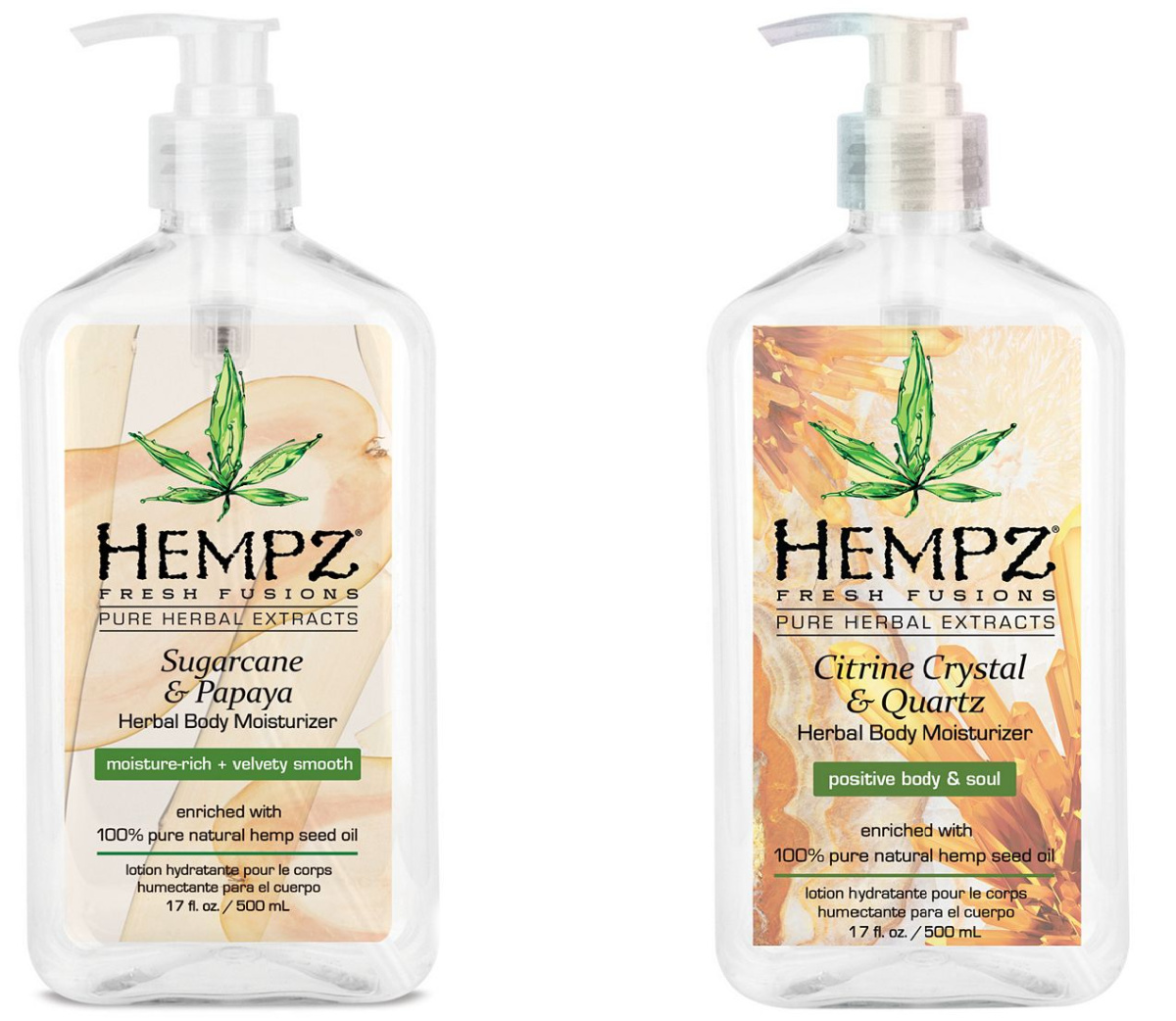 Hempz brand lotion in two scents