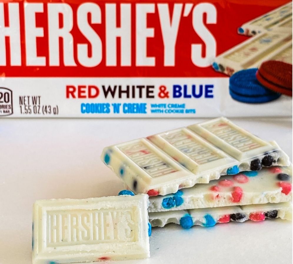 Hershey's Cookies & Creme bar Red White and Blue