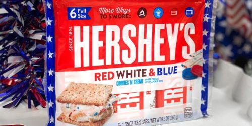 Hershey’s Red White & Blue Cookies ‘N’ Creme Chocolate Bars Are Back Just in Time for Memorial Day