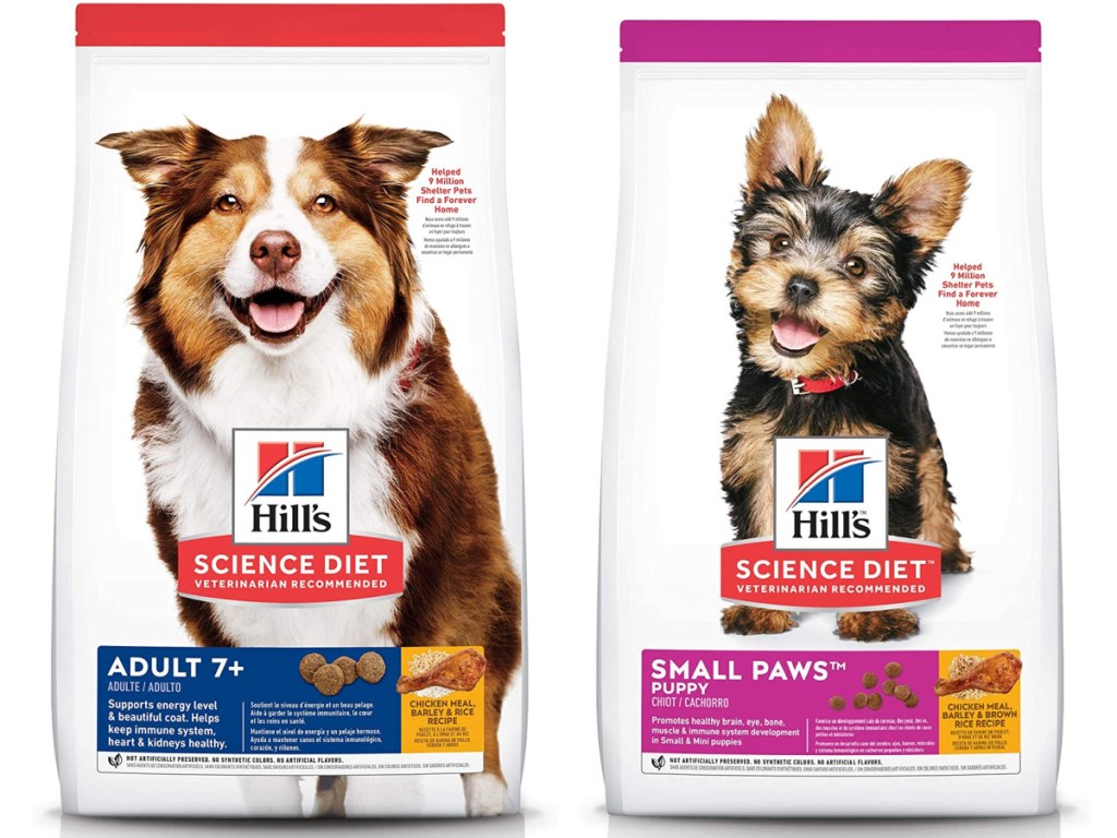 2 hills science diet dog food bags