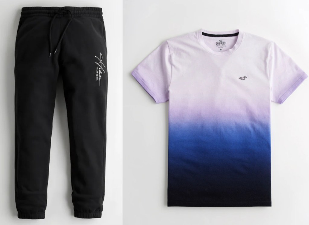 hollister joggers and t-shirt