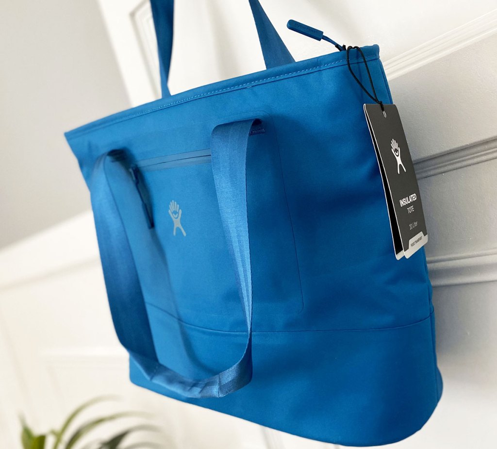 blue hydro flask tote bag