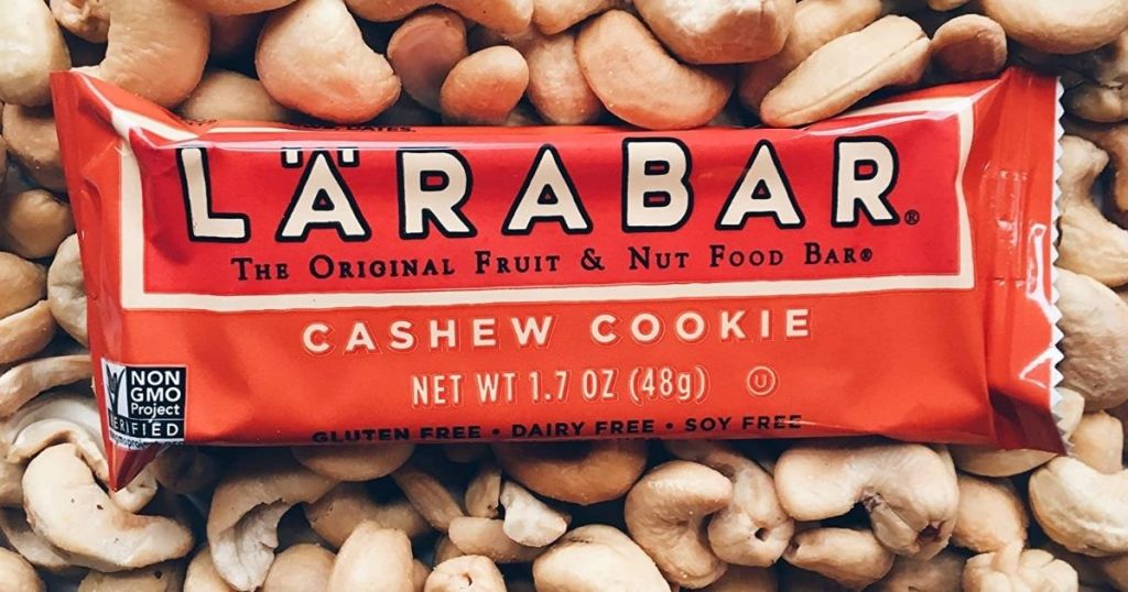 Larabar on a bunch of cashews