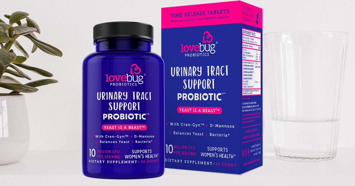 Lovebug Women's UTI Support Probiotics 30-Count Bottle ...