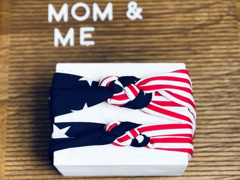 matching mommy & me patriotic headband set