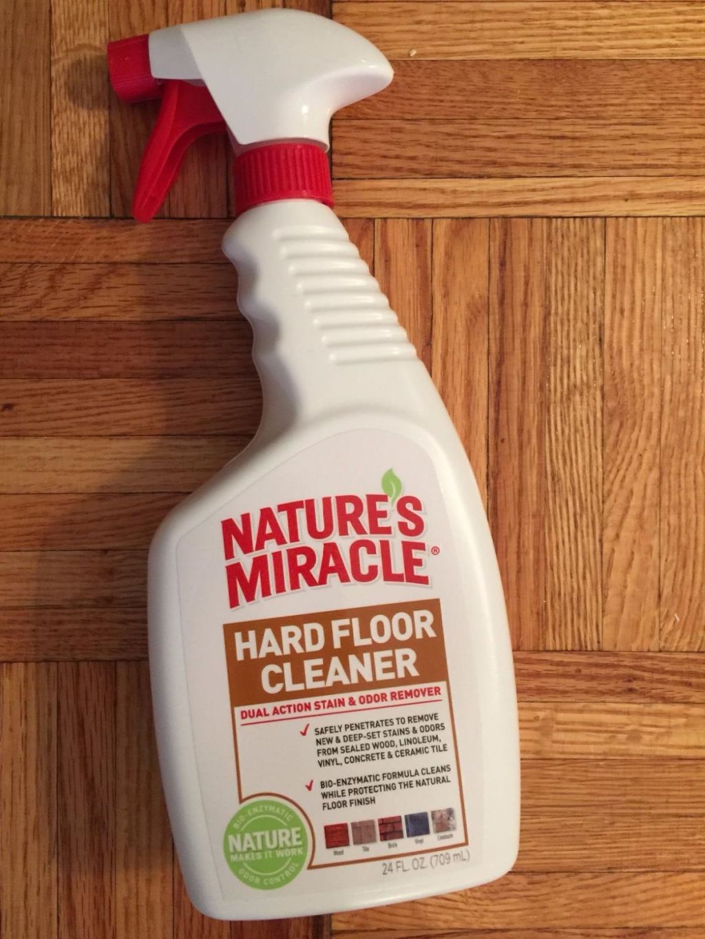 bottle of Nature's Miracle Hard Floor Cleaner