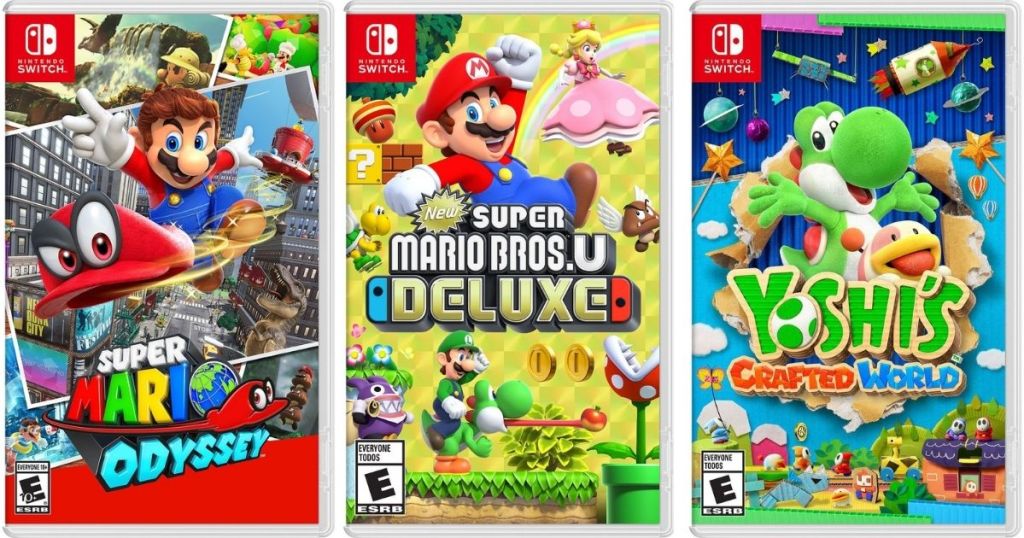 three Nintendo Switch Games