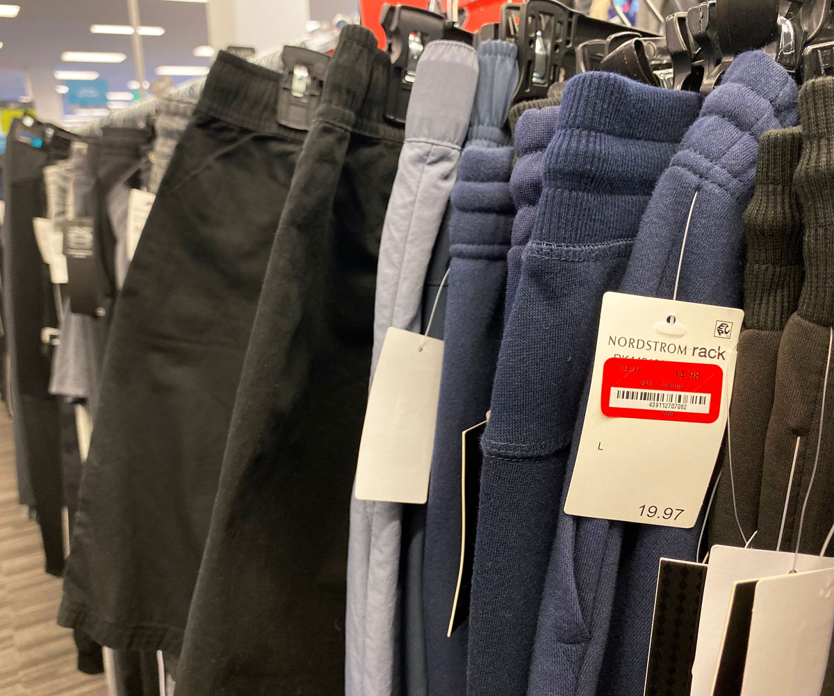 men's shorts with clearance tag at Nordstrom Rack